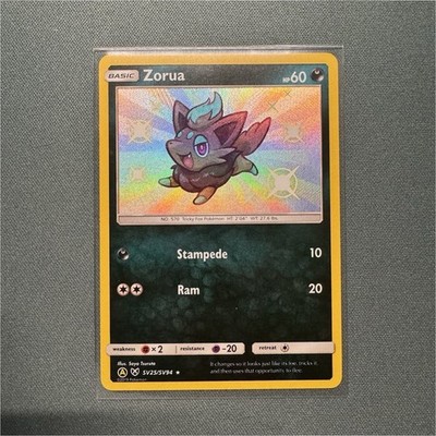 Zorua SV25/SV94 Hidden Fates Shiny Vault Shiny Holo Rare English 2019