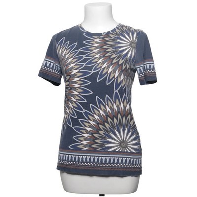 Tory Burch, T-shirt, Größe: S, Blau/Mehrfarbig, Baumwolle, Medaillon, Damen #XiJ