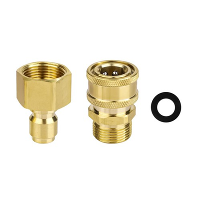 #ad #ad 2pcs M22 14mm to 1 4in Pressure Washer Adapter Set Brass Pressure Washer Cou... $15.63