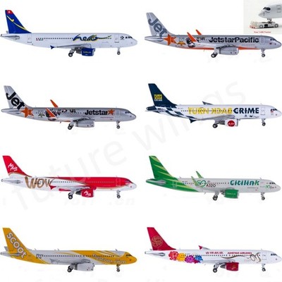 1:400 Phoenix A320 Jetstar PK-AXY/Air Asia PK-GTF/Scoot 9V-TAZ/Hello+Tractor