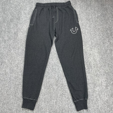 True Religion Mens HS Stitch Jogger Pants Size Small Loungewear Casual Black
