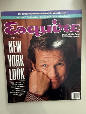 vintage esquire magazine Jeff Bridges-September 1988-Ephemera-Advertisements