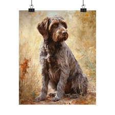 Wirehaired Pointing Griffon Dog Art Print, Dog Wall Art, Animal Art Print