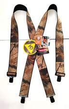 NEW VTG Outfitters Ridge REAL TREE CAMO Suspenders One Size Metal Clips USA Made