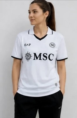 Ssc Napoli EA7 Trikot, Größe M, Weiß