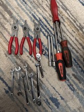 Snap On Tool Lot Snap Ring Set, Wrenches, Ratchet,screwdrivers, And Extensions