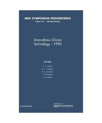 Amorphous Silicon Technology -- 1990: Volume 192