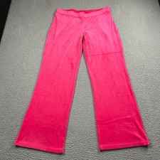 Juicy Couture Sweatpants Womens XL Pink Velour Flare Relaxed fits 32x31