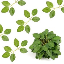 50 Pcs Artificial Green Leaves Greenery Faux Silk Fake Rose Flower Leaves for...