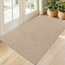 HearthCraft Ultra Thin Door Mat Indoor Entrance,36x56 Entryway Mat,Beige Lo...