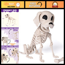 Posable Halloween Dog Skeleton - Realistic Movable Joints for Graveyard Decor 9.