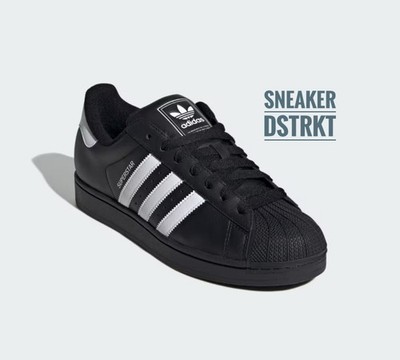 JI0079 Adidas Superstar II Black White Weiß Schwarz NEU EU-Gr. 36 - 36 2/3