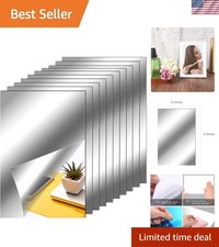 Flexible Mirror Sheets Self Adhesive Non Glass Mirror Tiles Stickers for Home...