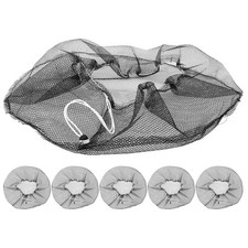 6Pcs Round Fan Covers Black Reusable Mesh with Finger Safety Guard for Fans