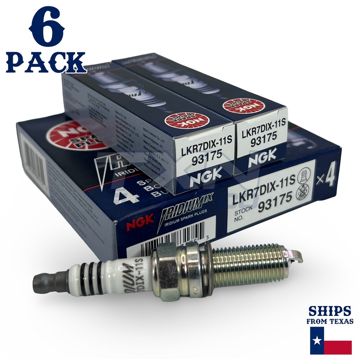 6 Pack NGK Iridium IX Spark Plugs 2018 For Jeep Wrangler JK V6 3.6