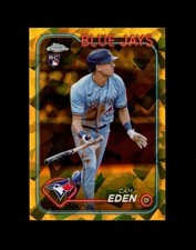 2024 Topps Chrome GOLD ICE ROOKIE REFRACTOR SP CAM EDEN /50 RC! Blue Jays 