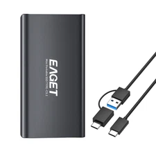 EAGET 1TB External SSD, USB 3.2 Gen2 Portable SSD PSSD Up 550MB/s External Drive
