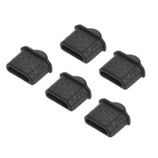 5Pack 4mmx1mm Silicone Micro Port Anti-Dust Plug Stopper Cap Cover Black