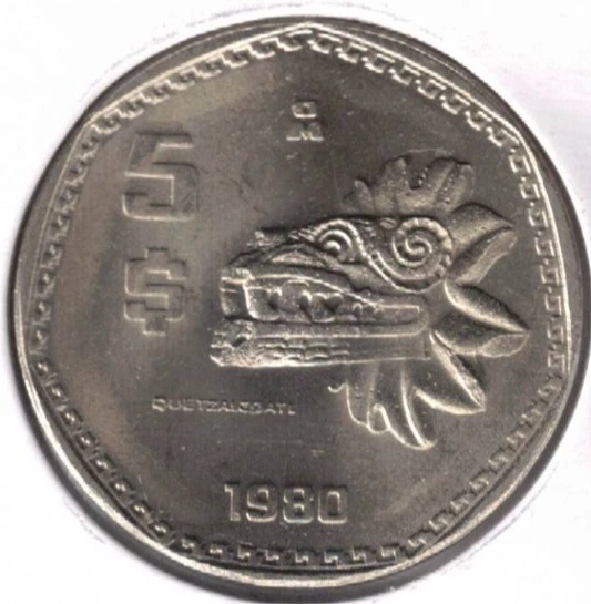 Copper-Nickel 5 Pesos 1980 Mexican Coins (1905-Now) for sale | eBay