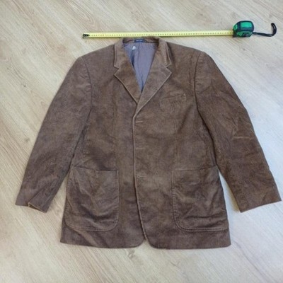 Men Roundtree & Yorke Blazer Brown Velvet 42 / XL