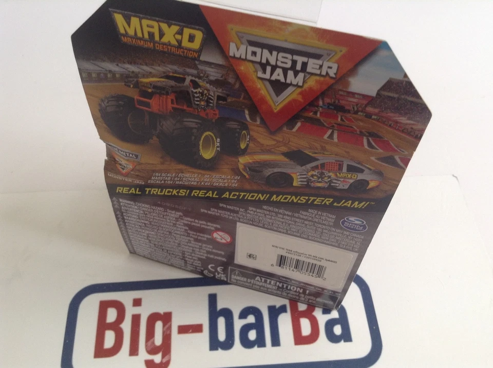 🔥Lot vintage🚗SPIN MASTER MONSTER JAM MAX-D RACECAR 2 PACK🔥🍂  SALE 🍂 - Immagine 4 di 4