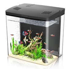 Acrylic Fish Tank Aquarium Mini Habitat with Filter LED for Small Fish Shrimp