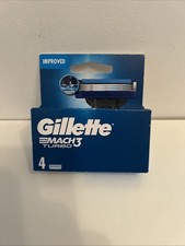 Gillette Mach 3 Razor Cartridges Blades Refills 4 Pack 100% Original