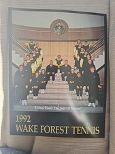 1992 Wake Forest Demon Deacons Men's Women's Tennis Media Guide Jorge Sedeno