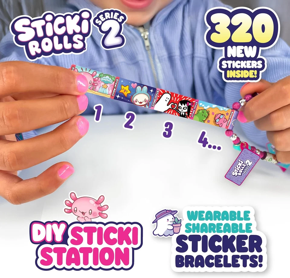 STICKI Rollen Sticki Station - das Original tragbare teilbare Sticker Schmuck Ki - Bild 3 von 4