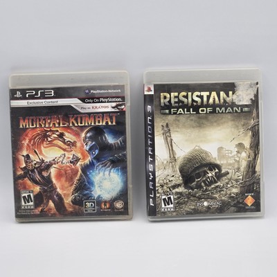 Mortal Kombat And Resistance Fall Of Man Sony PlayStation 3 PS3 Lot Of 2