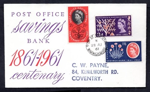 GB - 1961 Post Office Savings Bank Centenary Illustrated First Day Cover