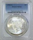 1926-S Peace Silver Dollar PCGS MS62 Frosty White PQ New Holder #L356A