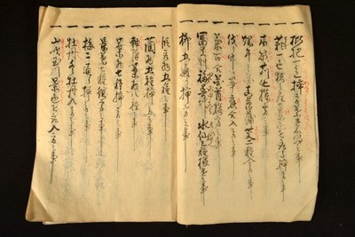 ANTIQUE 1885 HANDWRITTEN JAPANESE IKEBANA FLOWER ARRANGING BOOK / CALLIGRAPHY