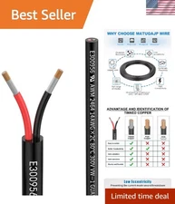 Versatile 14 Gauge Stranded Copper Wire - 20ft Electrical Cable for DIY Projects