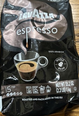 Lavazza Caffe Espresso 100% Premium Arabica Coffee, Whole Bean, 2.2 lbs