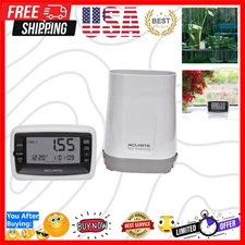 Wireless Digital Rain Gauge with Self-Emptying Collector with Rainfall Histor...