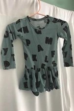 Posh Peanut 3-6mo Alpha Alphabet Letters Twirl Dress Bamboo