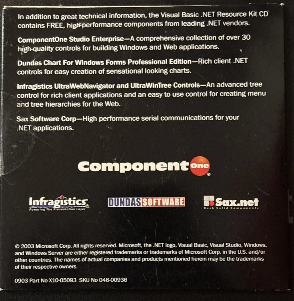 Microsoft Visual Basic .NET 2003 Resource Kit x10-05093 New And Sealed - Image 2 of 2