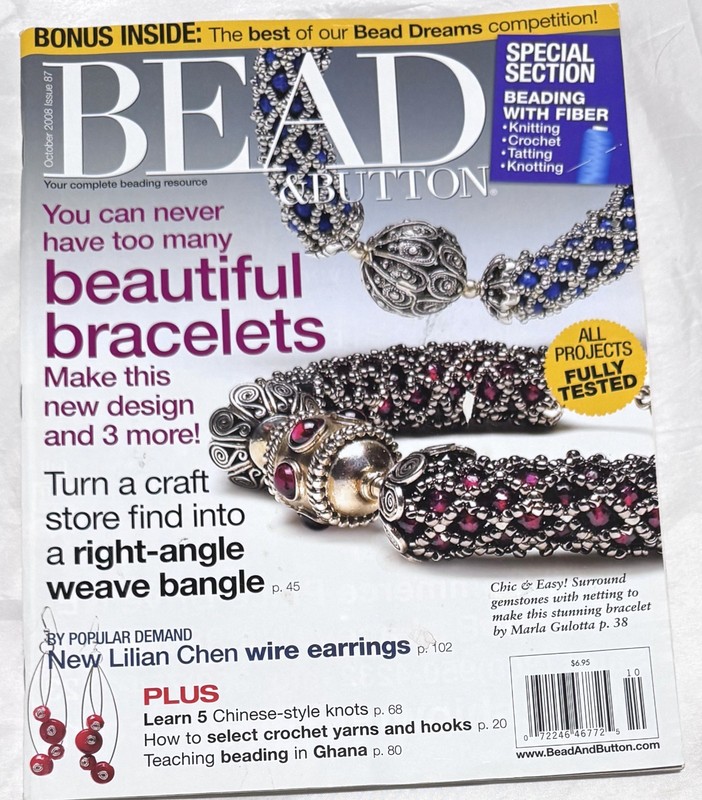 Bead & Button Magazine Jewelry Making & Crafts October 2008