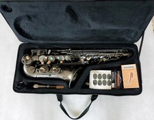 Alto Saxophone E Flat Matte Black Nickel Plated Professional Instruments Sax--