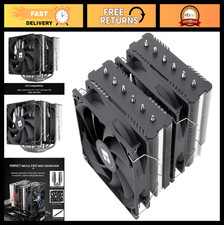 High-Performance CPU Cooler, 6 Heat Pipes, Dual 120mm PWM Fans, AMD/Intel Compat
