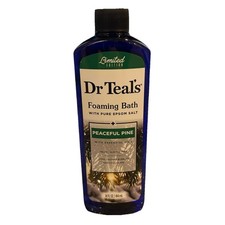 Limited Edition  NEW- Dr Teal  s Foaming Bath- Epsom Salt- Peaceful Pine 14 Oz