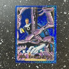 2024 Marvel Masterpieces 92 Platinum Mr Fantastic #59 Blue Traxx SP