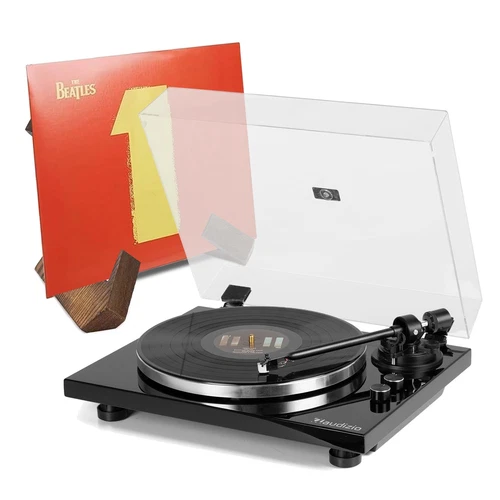 Audizio Toledo Premium Record Player Turntable with Bluetooth & Vinyl LP Stand