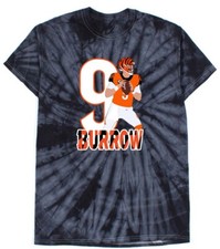 Joe Burrow 9 Jersey TIE DYE Shirt T-Shirt