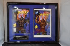 NEIL GAIMAN'S MR. HERO SIGNED 1995 Gold Signature Collector's Ed Dye-Sub Art