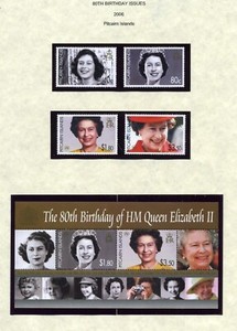Pitcairn Islands 2006 #638-42 MNH QE II 80th Birthday