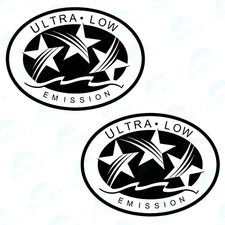 For Johnson Evinrude Tohatsu Outboard Ultra Low Emission 3 Star Sticker White 2X