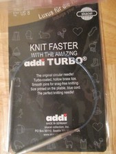 Knit Faster - "addi" Turbo - 12", US 8, - "NEW " in Original Package  