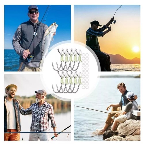 10/20pcs Live Shrimp Hooks Fishing Saltwater, Luminous Live Shrimp Hook Barbed - Picture 17 of 20